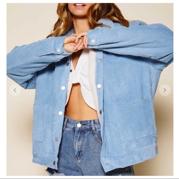 #10 Warm and cozy Reversible Oversized Corduroy jacket - Picture 2 of 9